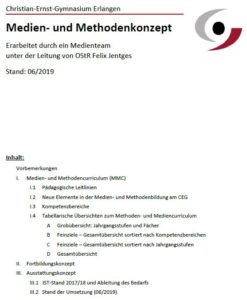Deckblatt Methoden- und Medienkonzept des CEG